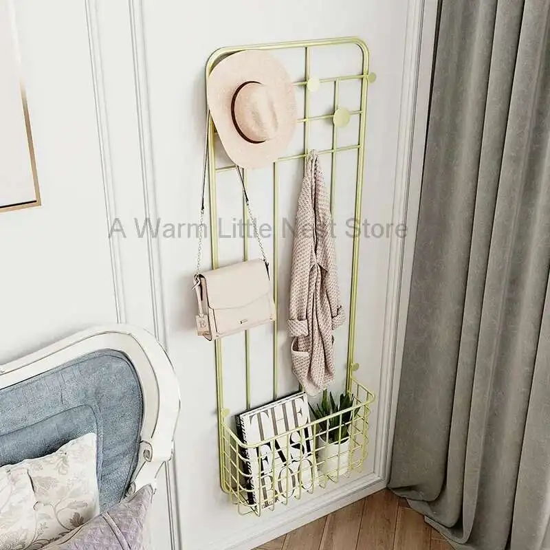 

Minimalist Place Saving Clothes Rack Metal Entrance Aesthetic Nordic Clothes Rack Black Bedroom Perchero Pared Hallway Furniture