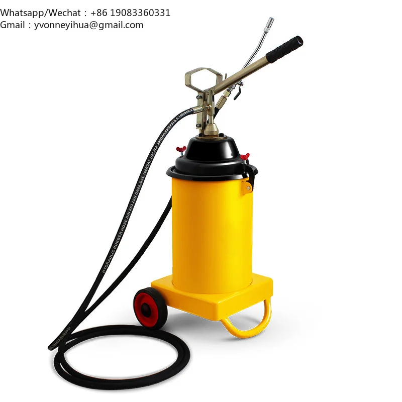 High Pressure 12L Manually Operated Oil Bucket Grease Pump Hand Grease Lubricantion Pump