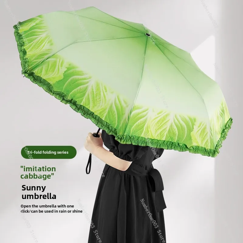 Fully Automatic Folding Umbrella, Vegetables and Fruits, Weather and Rain, High-End Fashion, Creative Gift