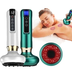 Massageador Elétrico Tricolor GuaSha Anti Celulite Vacuum Sucção Cup Beleza Saúde Raspagem Infravermelho Calor Emagrecimento Massagem Thera