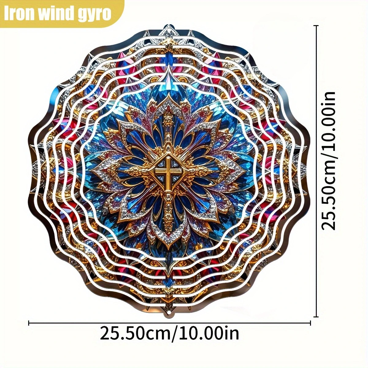 3D Exquisite Colorful Petal Wind Spinner - 10 Inch Metal Art with 360 Swivel Hook for Garden All Season Decor Gift