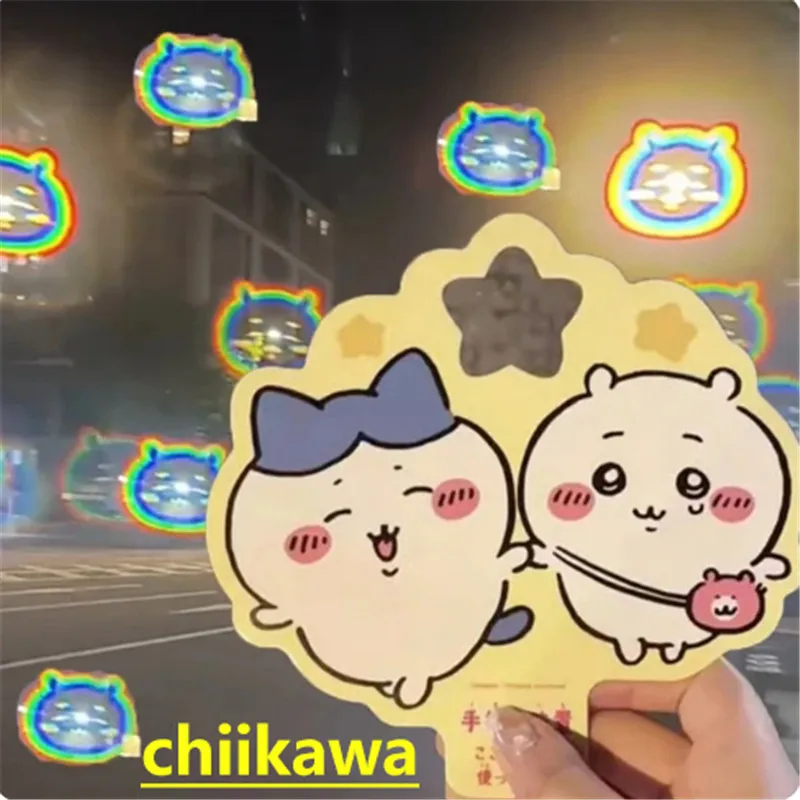 Chiikawa Kawaii fajerwerki kij ręczne karty efektów specjalnych okulary karty filtracyjne dyfrakcja efekty fotograficzne fajerwerki zabawka