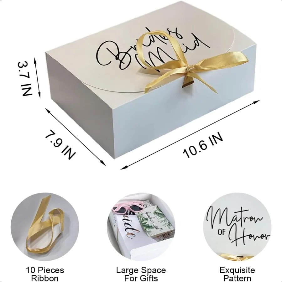 Confezione da 10 scatole regalo per damigella d'onore Scatole per proposte di damigella d'onoreWill You Be My Scatola per damigella d'onore Scatola per proposta di damigella d'onore Matron of Honor