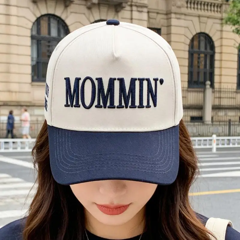 

P9FE Practical Cotton Letter Print Adjustable Baseball Cap For Casual Street