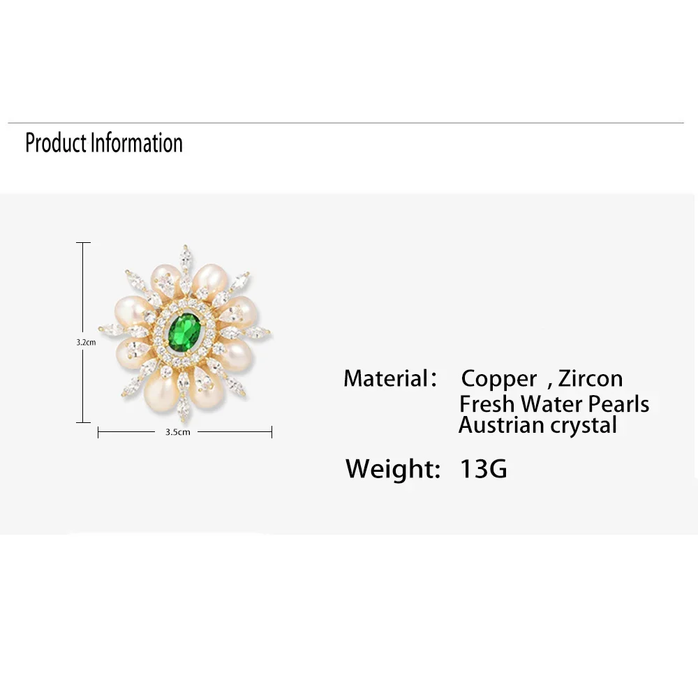 fashion Women Brooch Oval Pearl Brooch Crystal Zircon Inlaid Pins Elegant High Quality Jewelry wedding bridesmaid Gift wholesale