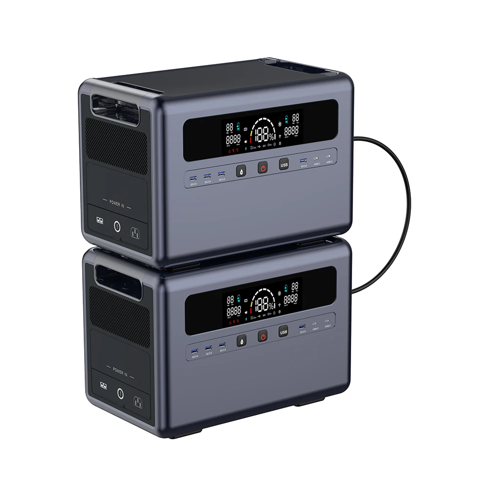 110V 220V モバイルホーム 屋外用 3000W 3600W 4000W 4800W Lifepo4バッテリー AC電源ステーション 積み重ね可能なソーラーポータブル発電機