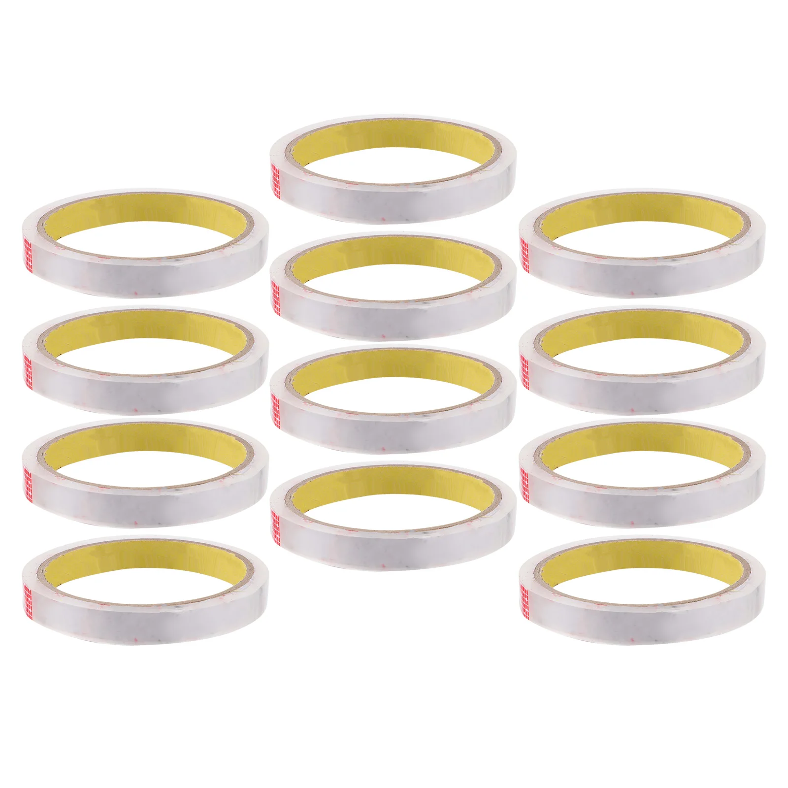 

12 Pcs Sealing Packing Tape Roll Tape 1 2cm Width Supermarket Packing Strong Adhesion Material Bag Fruit Vegetable