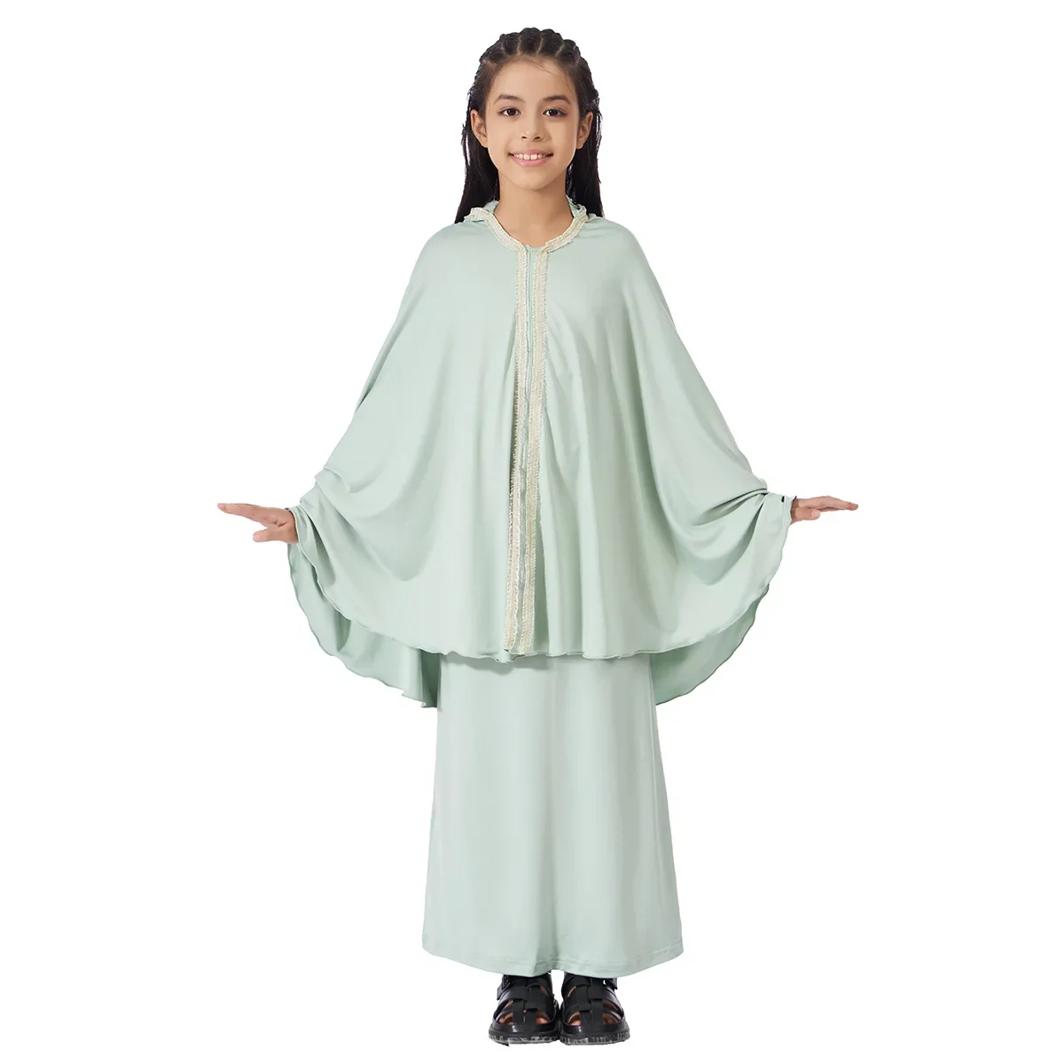 

Рамадан Ид Девушки Химар Абая Комплект Детский Дубай Турция 2-х предметный Хиджаб Мусульманское Платье Ислам Кафтан Юбка Халат Молитва Одежда Джалабия