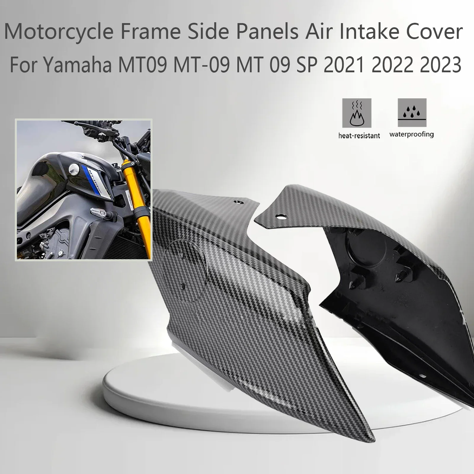 

For Yamaha MT09 MT-09 MT 09 SP 2021 2022 2023 Motorcycle Frame Side Panels Air Intake Cover Gas Tank Cap Shell Protector