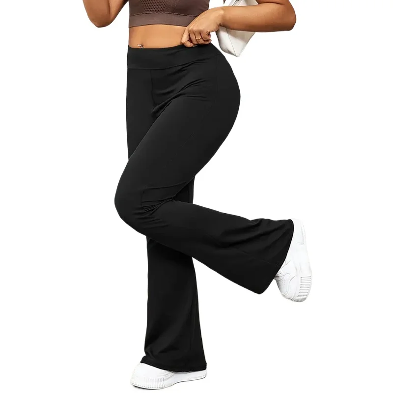 2025 na moda moderna magro calças retas mulheres cintura elástica respirável emagrecimento preto escritório festa wear