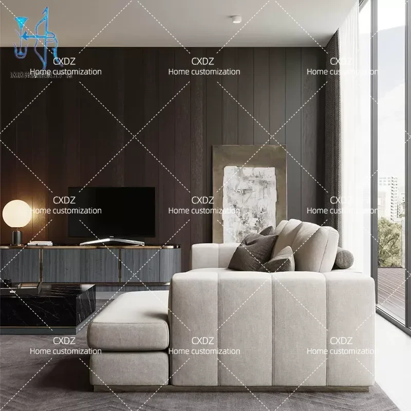 American Light Luxury TV Cabinet Small Apartment Audio Visual Cabinet Post Modern Simple Living Room Floor Cabinet Hong Kong