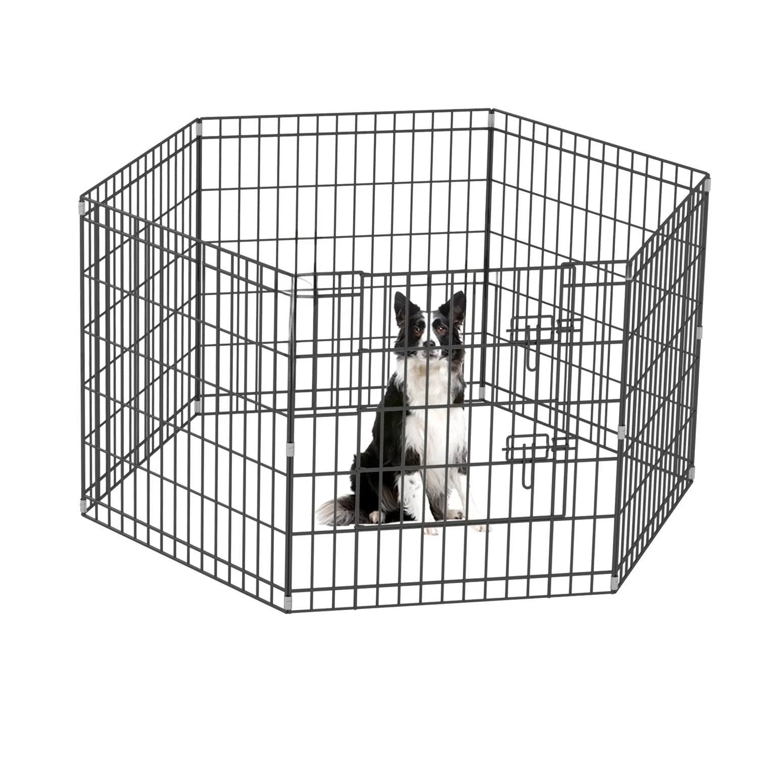 ヨーロッパスタイルの金属製犬用フェンス小型犬用鉄製犬小屋家庭用ペット用品犬小屋オールシーズン対応インタラクティブ