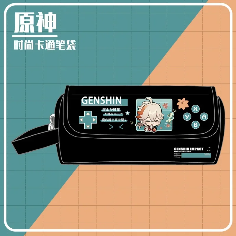 GS Impact Anime Game Cos Zhongli Xiao Venti Ganyu Klee Etc. Canvas Storage Pencil Case Stationery Gift