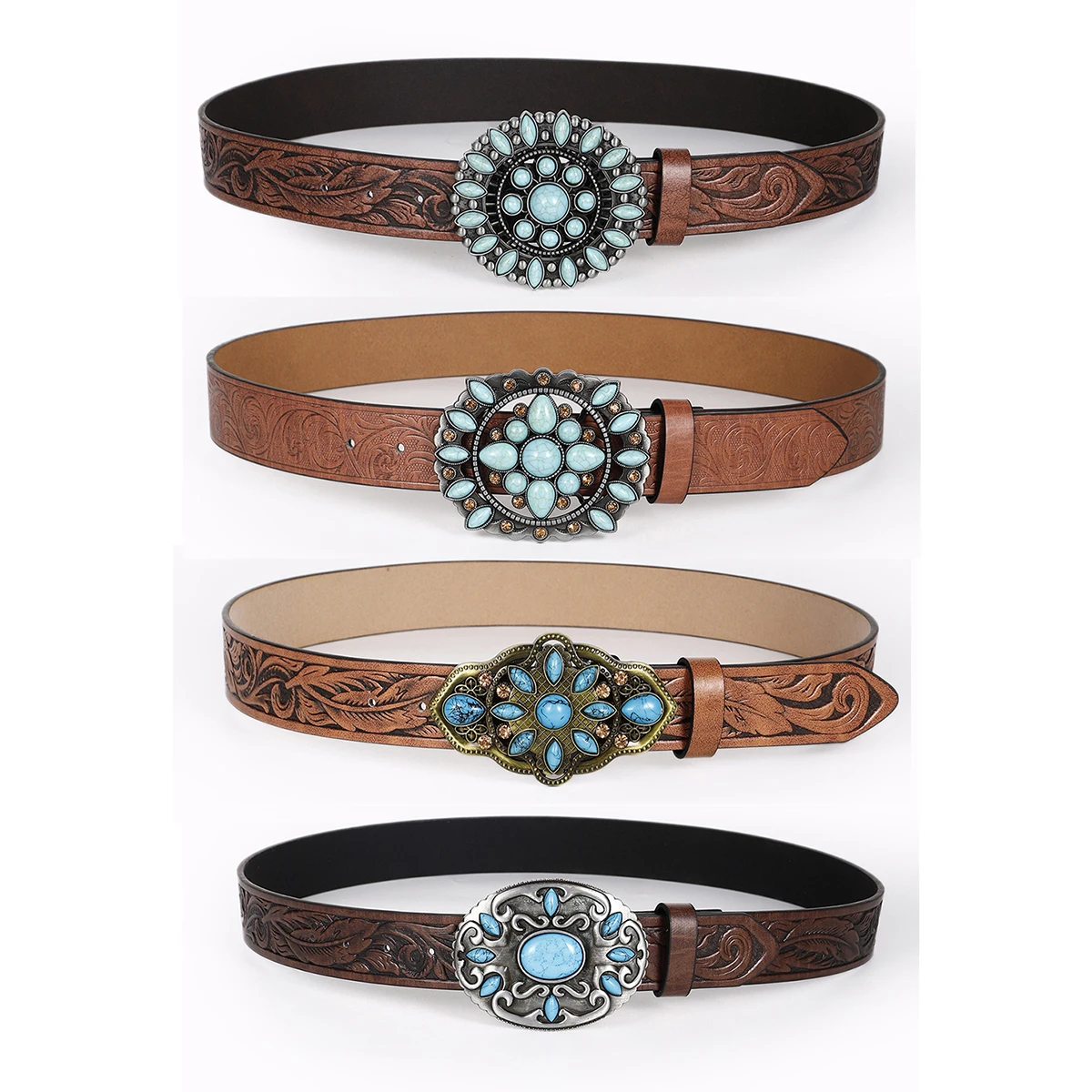 Boho style turquoise vintage belt