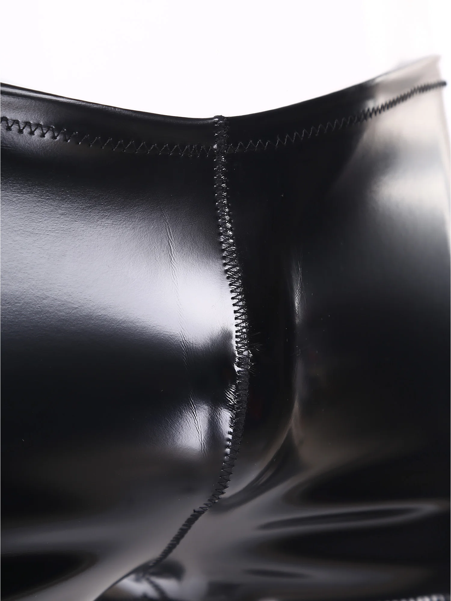 Mens Glossy PU Boxer Shorts Waterproof Latex Hot Pants Classic Black Shorts Bodycon Underwear Clubwear for Pole Dance Rave Party