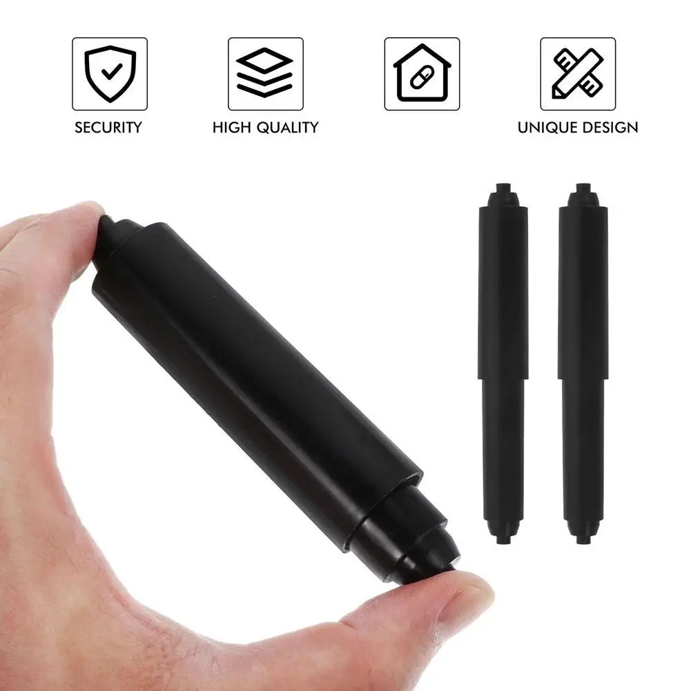1 Pcs Labor-saving Toilet Roll Paper Shaft Black Plastic Insert Bathroom Accessories Holder For Home Spring Paper Roller L1c0