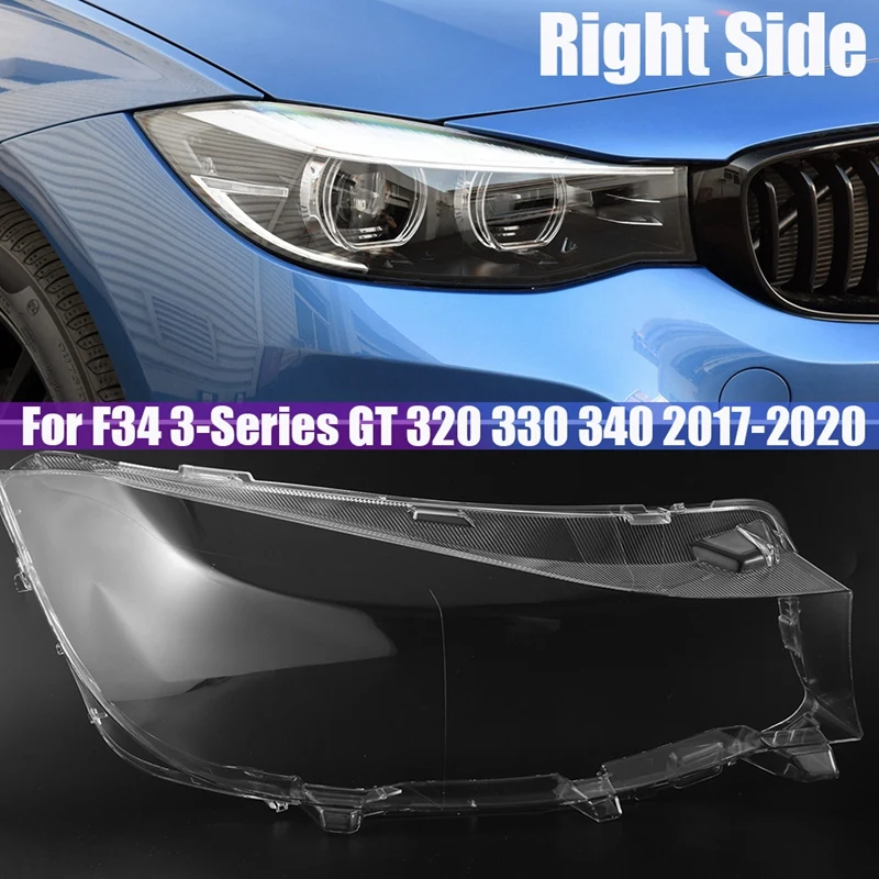 

LH&RH Lens Headlight Shell Cover Headlight Shell Cover For BMW F34 3-Series GT 320 330 340 2017-2020