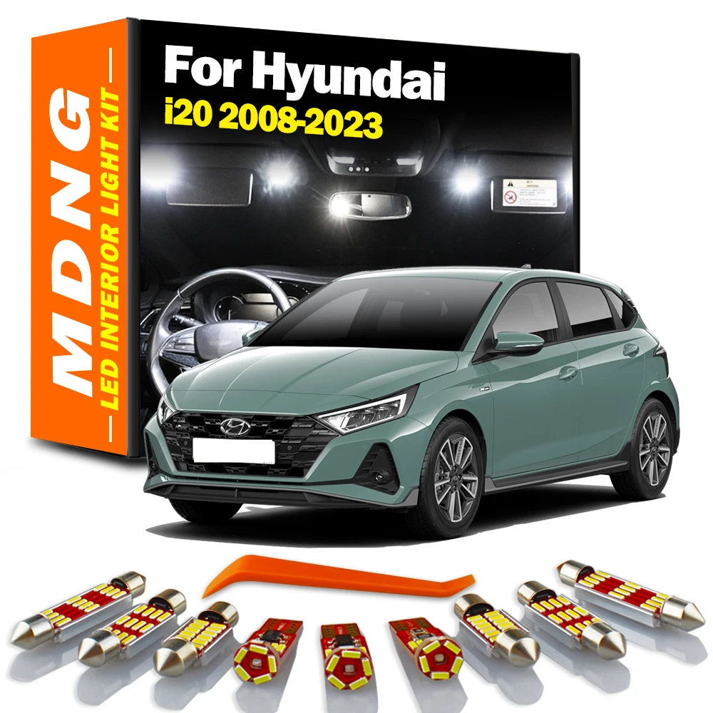 Lampa tablicy rejestracyjnej Canbus do Hyundai i20 MK1 MK2 MK3 N Line 2008-2018 2019 2020 2021 2022 2023 Żarówki LED Zestaw oświetlenia wnętrza mapy