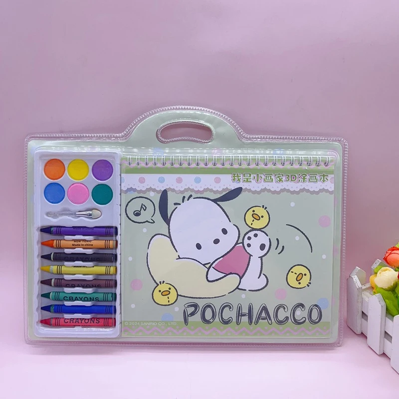 Kuromi Drawing Notebook Student Stationery Melody 3D Hand Drawn Drawing Notebook Cute Cartoon Children's Parent-child Toy Gift