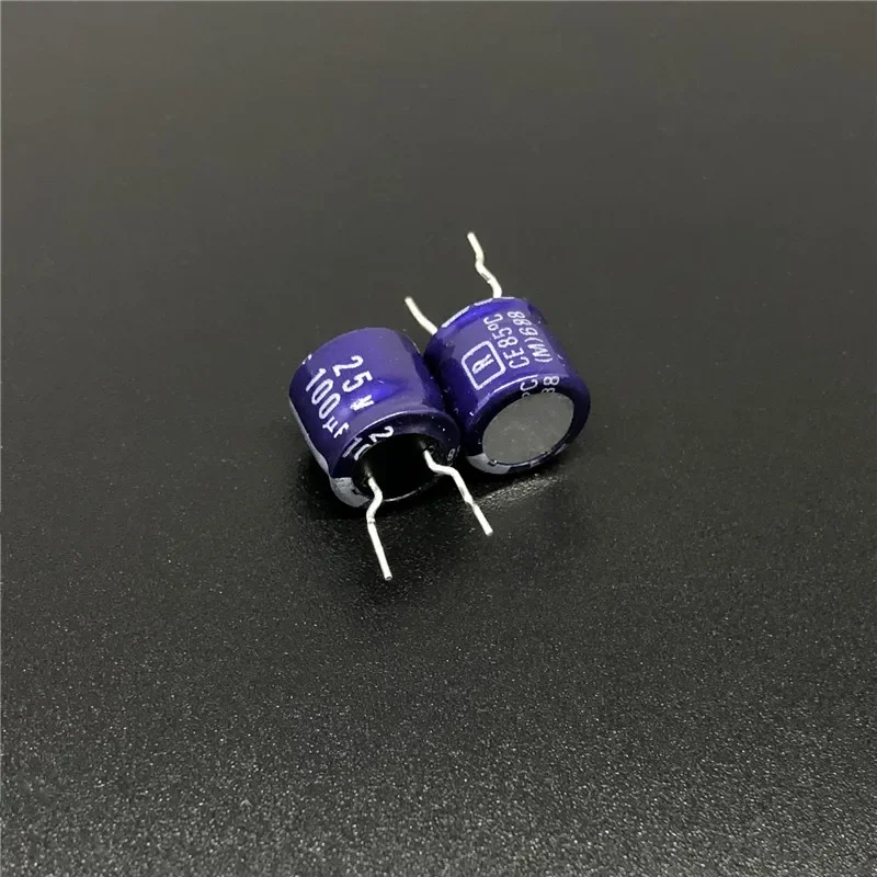 10Pcs/100Pcs RUBYCON MS7 Series 8x7mm 25V100uF Aluminum Electrolytic Capacitor