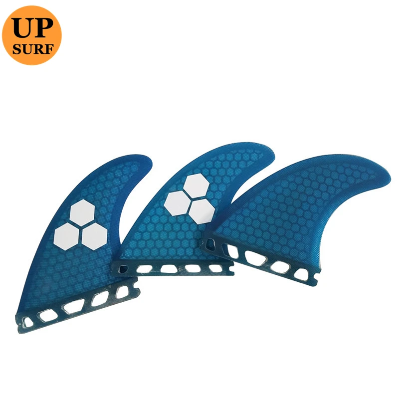 

UPSURF FUTURE Fins G5 Medium Thrusters Surf Water Wave Fin Blue Honeycomb Surf Accessories 3 Pcs/set Quilhas Surf Swimming Fins