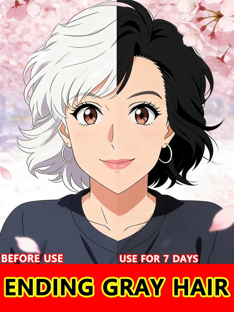 

The upgraded hair protection serum completely reverses gray hair making it black again and preventing it from turning gray again