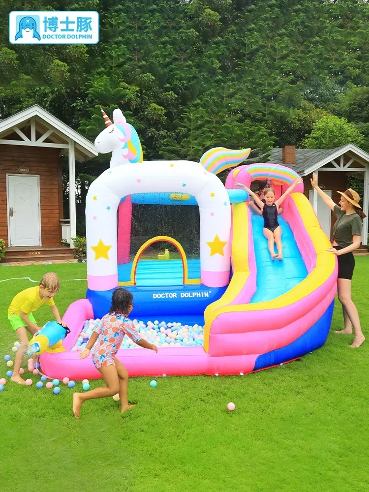 

Kindergarten Large Kids Indoor Trampoline Slide Toys