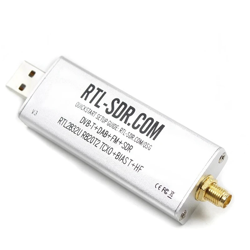 Récepteur sans fil multifonction défini par logiciel Récepteur radio RTL-SDR V3 R820T2 RTL2832U 1PPM TCXO SMA RTLS SDR