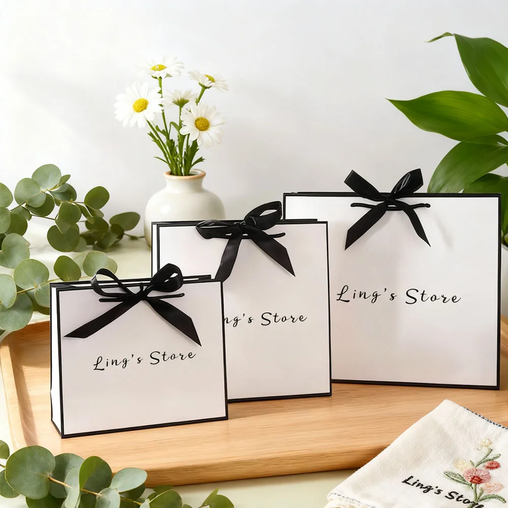 

50 шт., сумка с ручкой для ювелирных изделий с персонализированным логотипом и лентой, свадебный подарок, сумки для покупок, имя, сумка для хранения подружки невесты