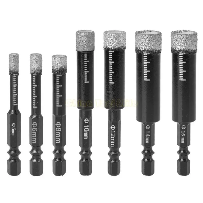57QF Diamonds Diamonds Brazed Dry Drilling bit cho các ứng dụng khoan khác nhau cho các dự án thủ công và DIY chính xác
