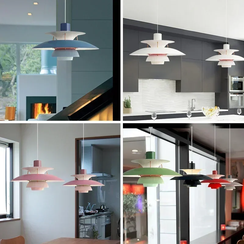 design dinamarques luzes pingente guarda chuva colorido lampada pendurada led lustres de cozinha suspensao droplight lampada para sala 01