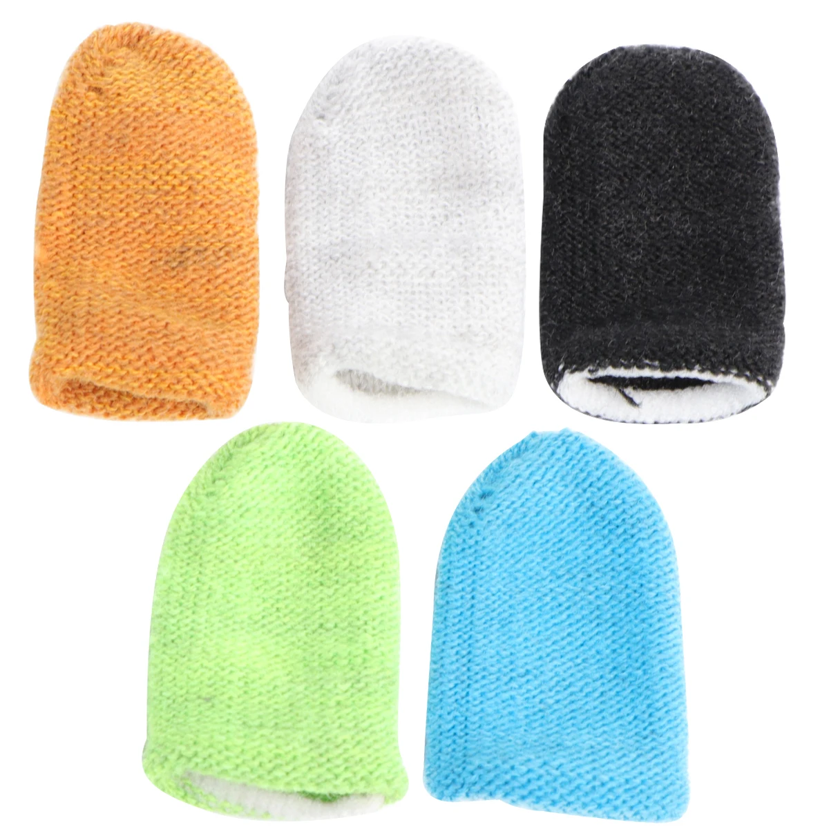 

5Pcs Anti-Static Finger Covers Sweatproof Lightweight Colorful Soft Elastic Finger Covers for Mobile Game Player Man Woman