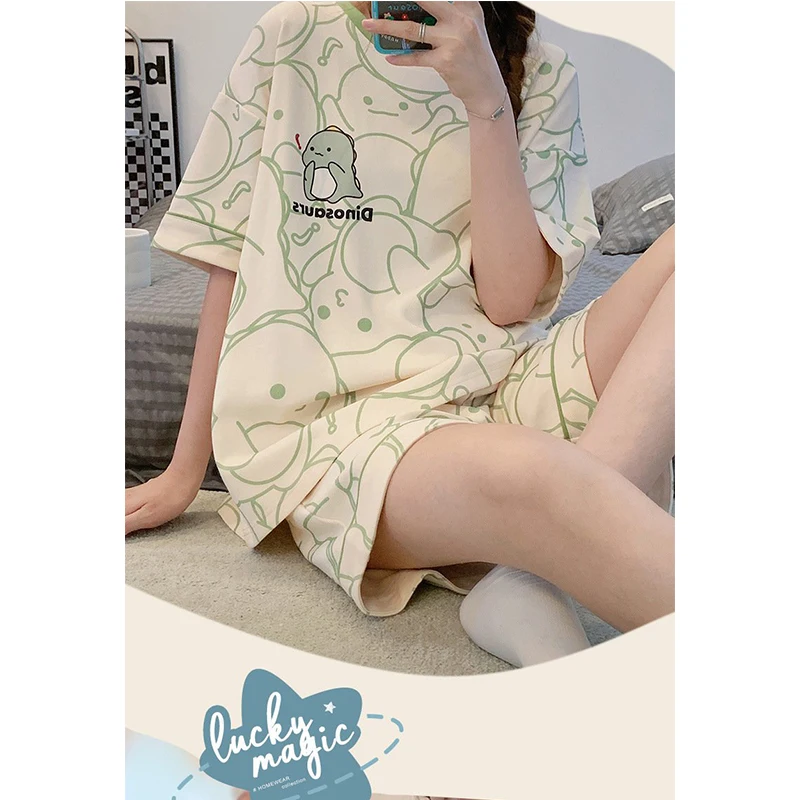 Sleepwear Set Women Short Pajamas for Women Women's Summer Pajamas Pajama Sets Pijama Woman Home Wear Panties Sleep Lounge image 3
