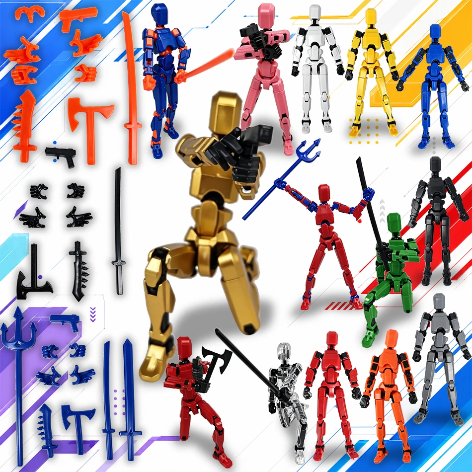 Heißer Action-Doll Titan mit mehreren Gelenken, beweglicher Transformationsroboter, Handheld T13 Actionfigur und hundeförmiges Spielzeug – Geburtstagsgeschenk