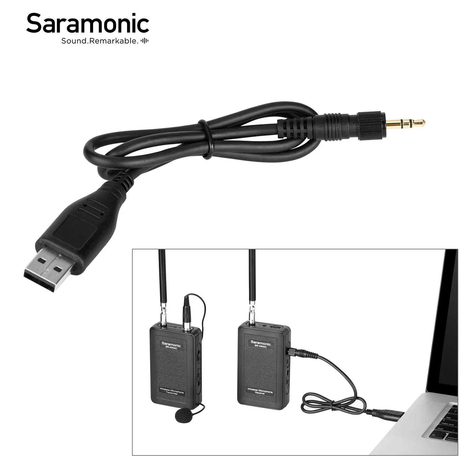 

Saramonic USB-CP30 3,5 мм замок переходника фиксирующего типа кабелей для вывода звука на ПК и Mac предназначен для UwMic9 UwMic10 UwMic15 SR-WM4C