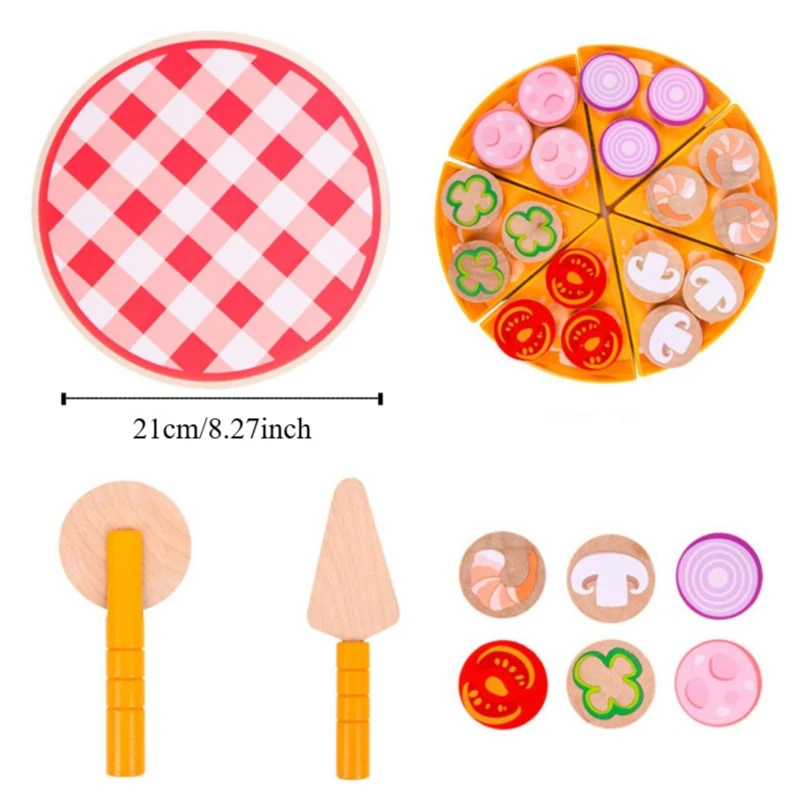 Simulation de Pizza, jouet d'éducation précoce, interactif, nourriture dramatique, jouets de Pizza, cognitif, jeu de biscuits Montessori, ensemble de nourriture
