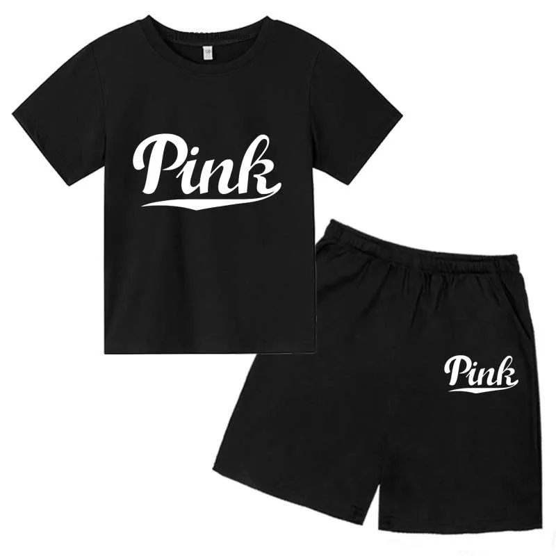 Girls Summer Leisure 2pcs Short Sleeved Breathabale T-shirts+Pants Sporty Suits 3-13Years Kids Daily Streetwear Children Clothes