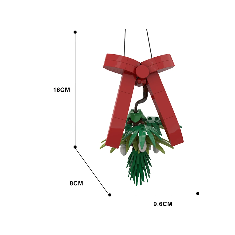 MOC Pendurado Visco Building Block Set, Pingente de Natal, Garland Brick Toys, Decoração de Natal para Crianças