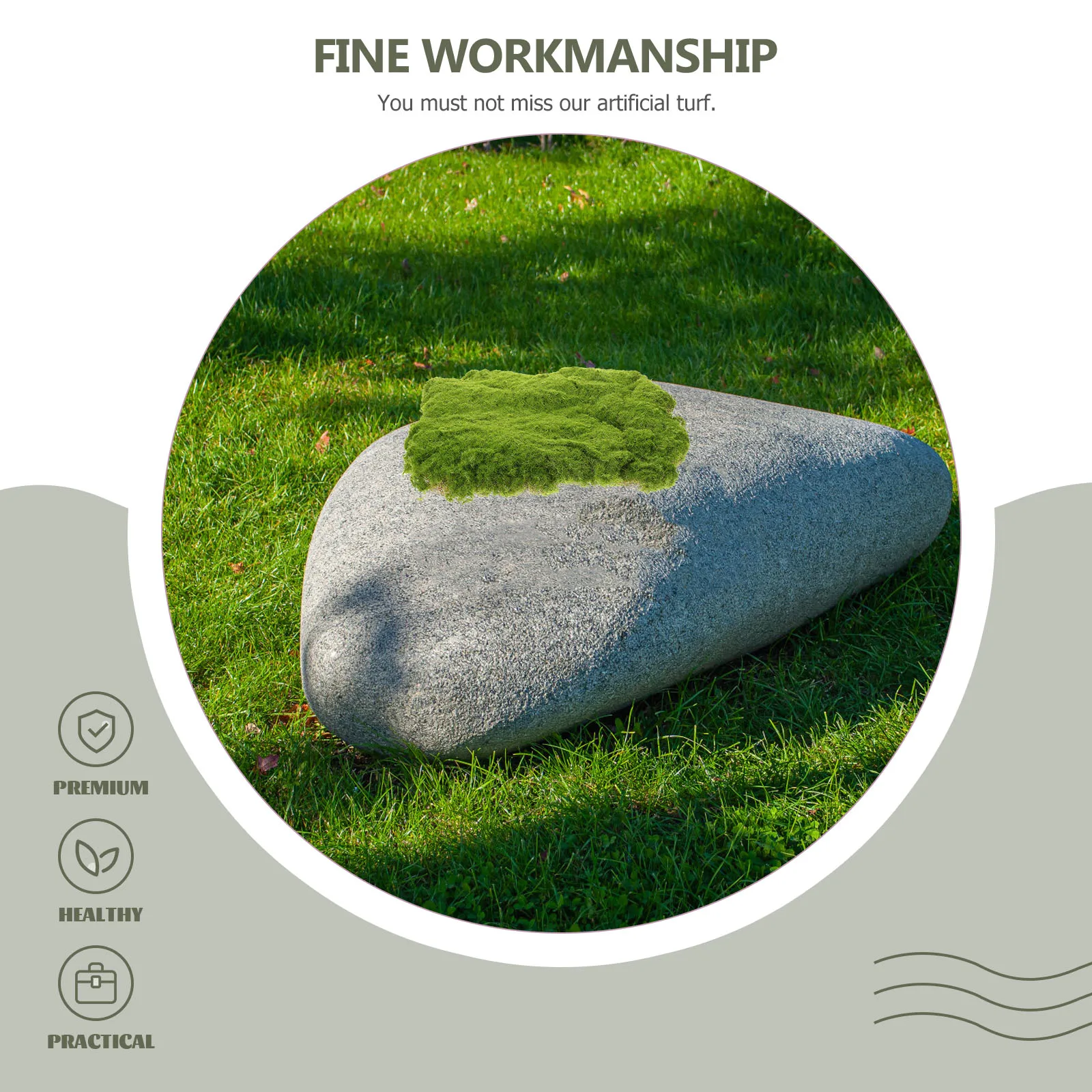 

Artificial Moss Decorative Material for Sand Table Fake Turf Grass Mat Plastic Craft Supplies Model Making Green Fake Lawn