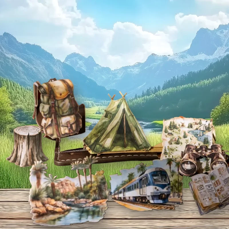 

Серия коробок для путешествий, наклейки для твердых карточек, 6 темов дляestination, 20 шт., декор для базового слоя журнала