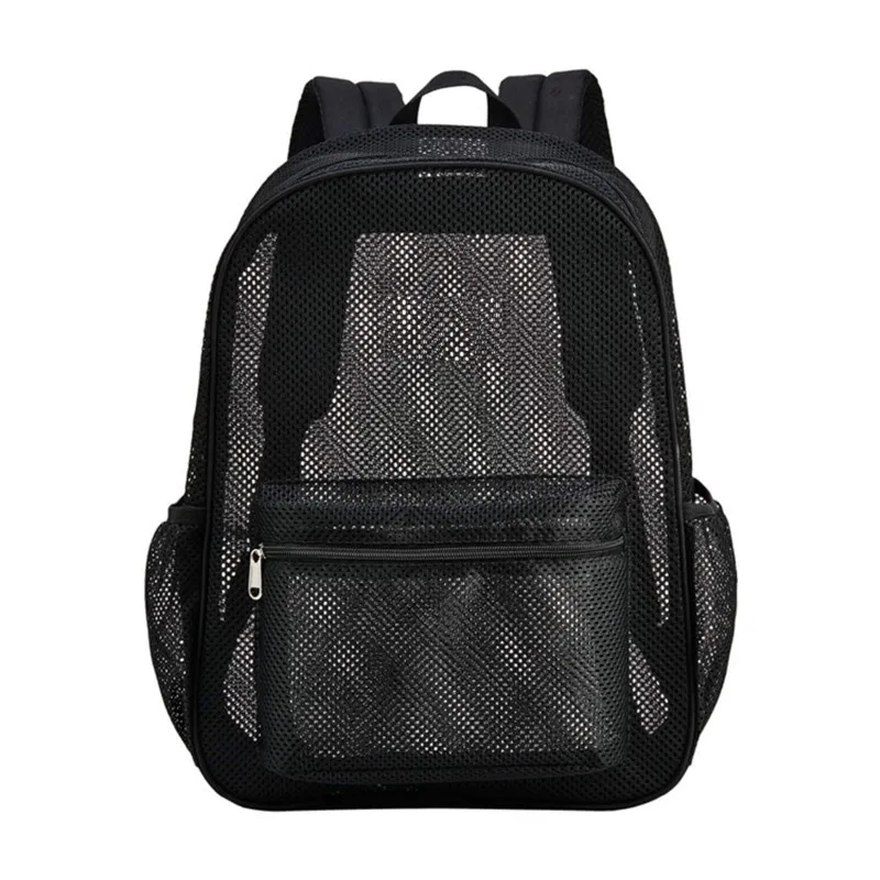 Simple Mesh Design Backpack, Outdoor Travel Beach Bag, Trendy Student School Bag