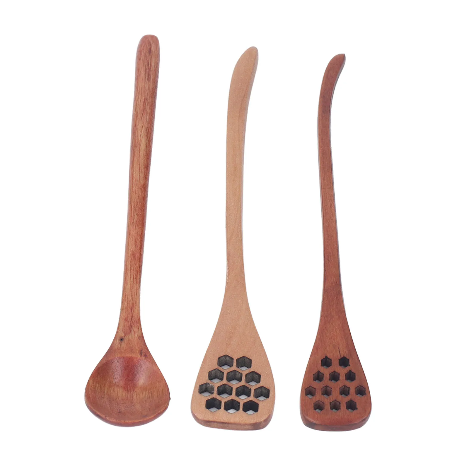 

3Pcs Honey Dipper Sticks Multipurpose Long Handle Reusable Wooden Honey Dipper Spoon For Honey Coffee Tea