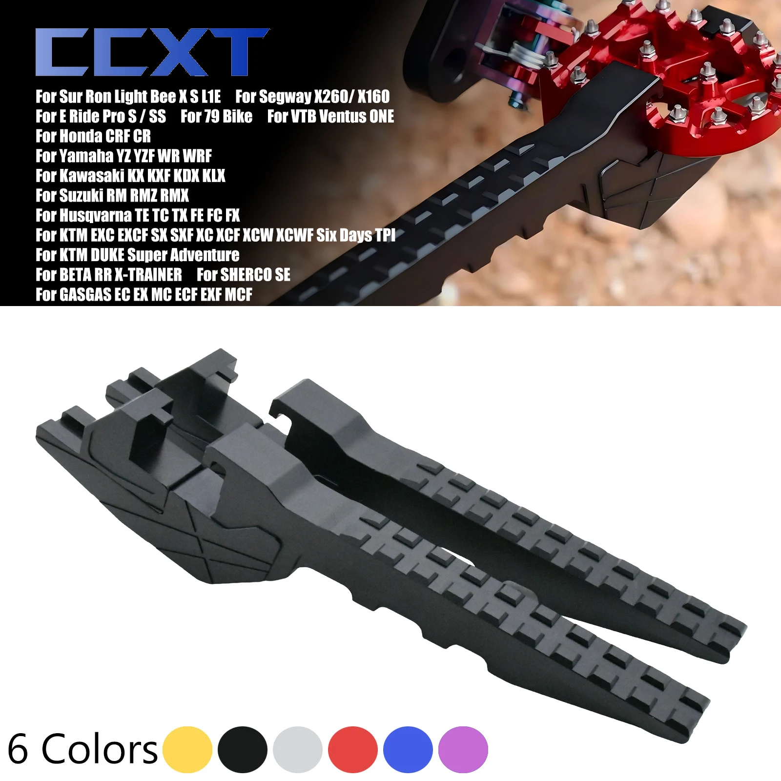 

Удлинители подножек для пассажира KTM EXC EXCF SX SXF XC XCF XCW XCWF Six Days TPI, SurRon LightBee X S L1E