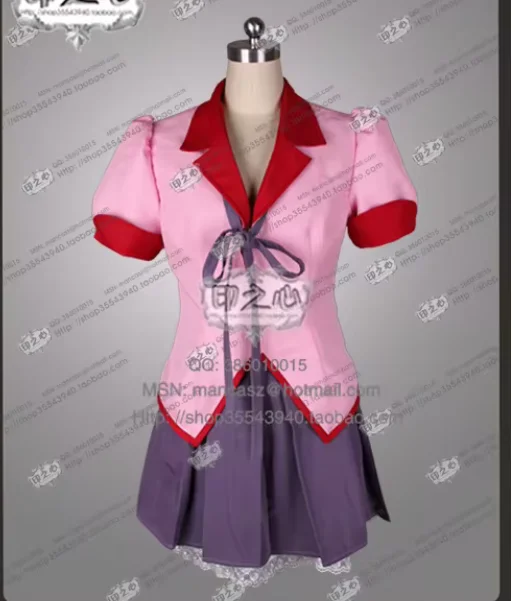 Bakemonogatari Monstory Hanekawa Tsubasa Cosplay Costume top+skirt any Size