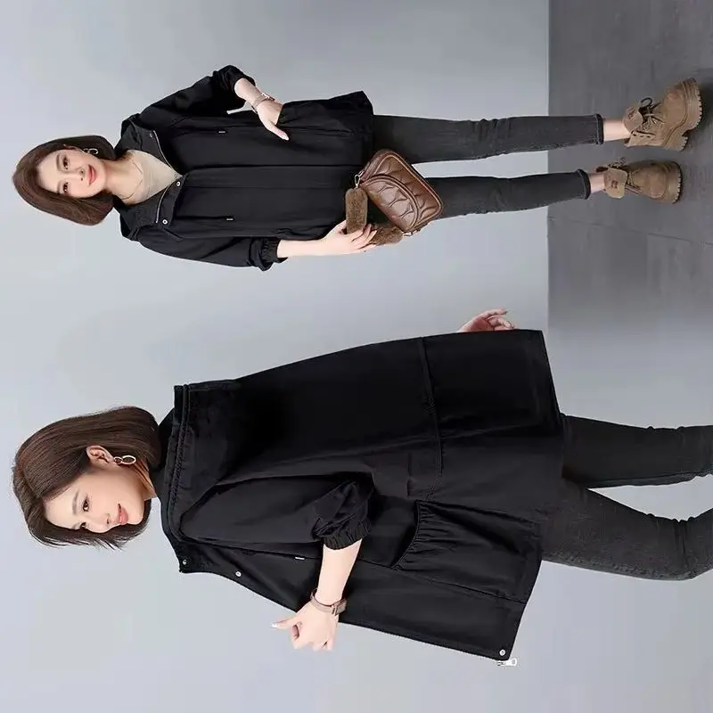 High-end Trench Coat Women's Medium and Long 2026 Spring and Autumn New Ankola Red Coat Loose Casual Hooded Top