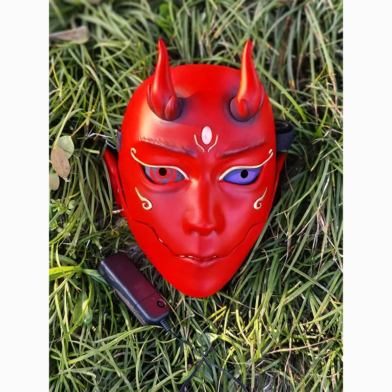 Open glow halloween two-dimensional male mask creative anime aycos ghost adult full face mask