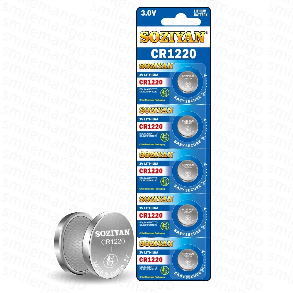 CR1220 40mAh LM1220 BR1220 KCR1220 3V Lithium Battery For Toy Watch Scale Calculator Car Remote Control Mouse Button Coin Cell