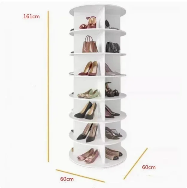 

Оригинальная вращающаяся полка для обуви, оригинальная 7-уровневая вмещающаяся на 35 пар обуви, вращающаяся витрина для обуви Lazy Susan, вращающаяся на 360°