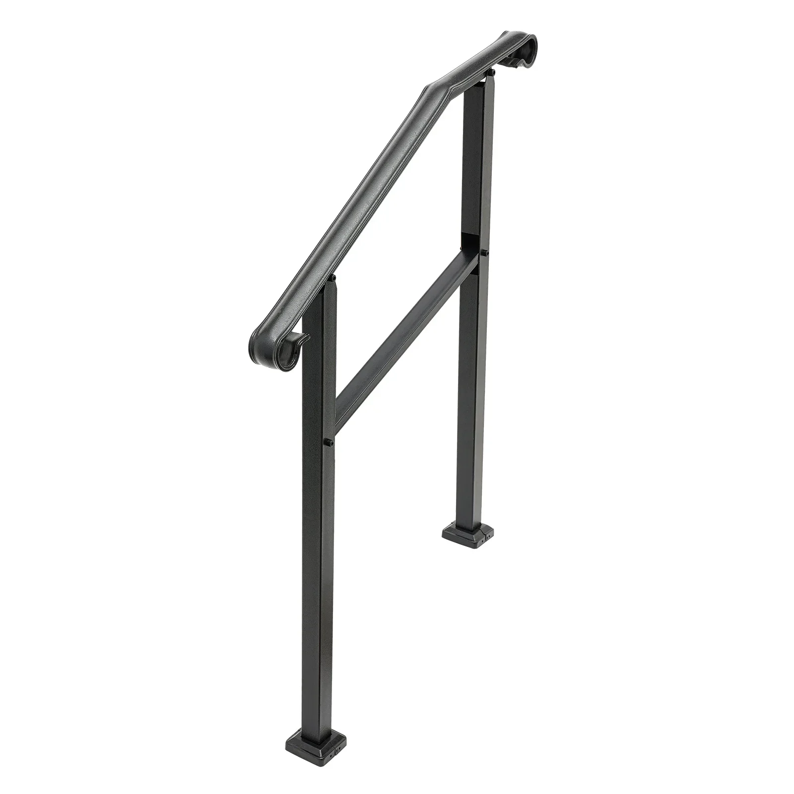 3-ступенчатая лестница с перилами, тип лестницы 400 кг, несущая 98*96 см для улицы, темно-коричневый/черный