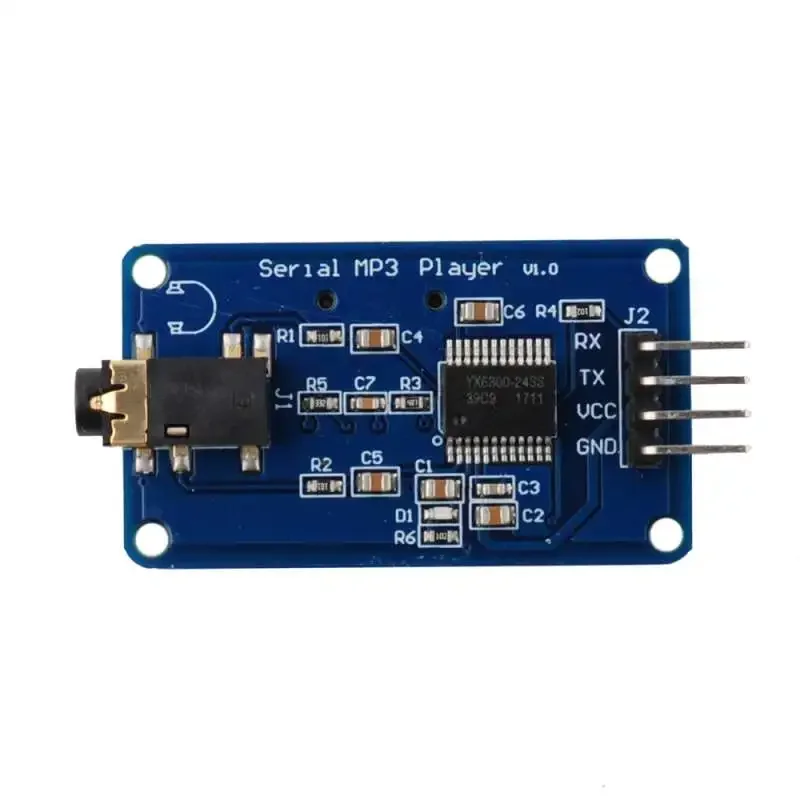 YX6300 MP3 Music Player Board UART TTL Serial Control TF Card Audio Module 3.2-5.2V Sound Player Unit for DIY Electronics Kit